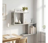 vidaXL Scaffale da parete Grigio Cemento 60 x 12 x 50,5 cm