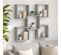 vidaXL Scaffale da parete Grigio Cemento 99,5 x 17 x 91 cm