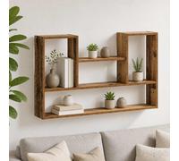 vidaXL Scaffale da parete Legno antico 100 x 17 x 60 cm