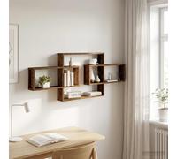vidaXL Scaffale da parete Legno antico 130 x 10 x 50 cm, Mensola per soggiorno, soluzione di stoccaggio alla moda, arredamento contemporaneo, unità funzionale