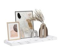 vidaXL Scaffale da Parete Marmo Bianco 90 x 23,5 x 4 cm, Mensola a Parete Elegante e Rettangolare per Soggiorno, Design Moderno per organizzare la casa, Decorazione Interna duratura, Soluzione salvas