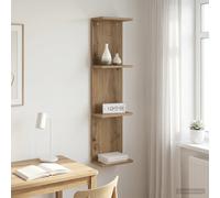 vidaXL Scaffale da parete Rovere Artigianale 25 x 15 x 100 cm