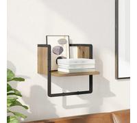 vidaXL Scaffale da Parete Rovere Artigianale 30 x 25 x 30 cm, Soggiorno, Design Rettangolare, soluzioni di Montaggio a Parete Moderne per efficienza e Stile nell'arredamento