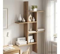 vidaXL Wandplank Artisanaal eiken 61 x 15 x 102 cm Bewerkt hout