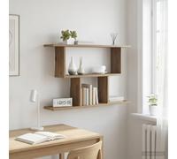 vidaXL Wandplank Artisanaal eiken 80 x 15 x 50,5 cm Bewerkt hout