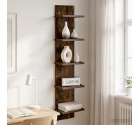 vidaXL Scaffale da parete Rovere Fumo 22 x 15 x 100 cm