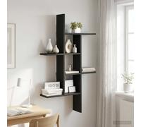 vidaXL Scaffale da parete Rovere Nero 61 x 15 x 102 cm