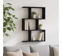 vidaXL Scaffale da parete Rovere Nero 72 x 17 x 105 cm