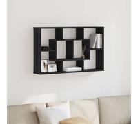 vidaXL Set di Mensole a Parete in Rovere Nero Moderno | Mensole Eleganti e Versatili in Legno Ingegnerizzato per Decorazioni per la Casa 85 X 16 52.5 cm Facile Installazione a Parete unità per Soggio