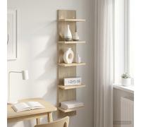 vidaXL Scaffale da parete Rovere Sonoma 22 x 15 x 100 cm, Scaffali da muro eleganti in legno ingegnerizzato, per un living moderno e organizzato, design minimalista