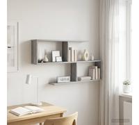 vidaXL Wandplank Grijs Sonoma 100 x 12 x 50,5 cm Bewerkt hout