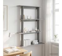 vidaXL Wandplank Grijs Sonoma 100 x 20 x 126 cm Bewerkt hout
