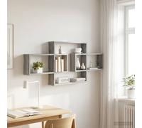 vidaXL Wandplank Grijs Sonoma 130 x 10 x 50 cm Bewerkt hout