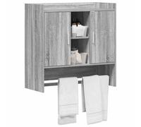 vidaXL Scaffale da parete Sonoma grigio, scaffale moderno, design rettangolare, grande spazio, facile da pulire, organizer decorativo per la tua casa