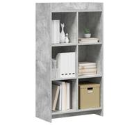 vidaXL Scaffale grigio cemento, 59 x 30 x 111 cm, legno di ingegneria,