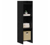vidaXL Scaffale in rovere nero, 30 x 30 x 111 cm, in legno di ingegneria,