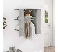 vidaXL Scaffale Ingresso Grigio Cemento 97,5x37x99cm Legno Multistrato
