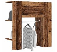 vidaXL Scaffale Ingresso Legno Antico 97,5x37x99 cm Legno Multistrato