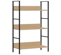 vidaXL Scaffale Libri 3 Ripiani Rovere 60x27,6x90,5 Legno Multistrato