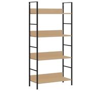 vidaXL Scaffale Libri 4 Ripiani Rovere 60x27,6x124,5 Legno Multistrato