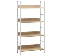 VIDAXL - Scaffale Libri 4 Ripiani Rovere 60x27,6x124,5 Legno Multistrato
