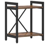 vidaXL Scaffale Multiuso in Rovere fumé, 40 x 30 x 48.5 cm, in Legno Sintetico e Acciaio. Ha Piedini Regolabili e può Essere Usato Come libreria o per Decorare Gli Interni. Richiede Montaggio ed è p