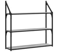 vidaXL Scaffale Parete 3Ripiani Grigio Sonoma 80x21x78,5cm Multistrato