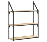 vidaXL Scaffale Parete 3Ripiani Rovere Sonoma 60x21x78,5cm Multistrato