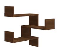 vidaXL Scaffale Parete Angolo Rovere Marrone 40x40x50cm Multistrato