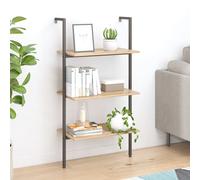 vidaXL Scaffale Pendente 3 Livelli Marrone Chiaro e Nero 64x35x120,5cm