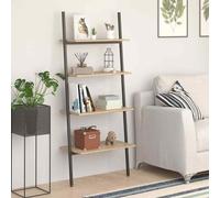vidaXL Scaffale Pendente 4 Livelli Marrone Chiaro e Nero 64x34x150,5cm