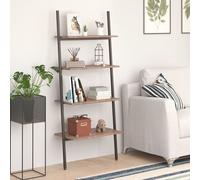 vidaXL Scaffale Pendente 4 Livelli Marrone Scuro e Nero 64x34x150,5cm
