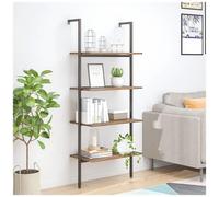 VIDAXL - Scaffale Pendente 4 Livelli Marrone Scuro E Nero 64x35x152,5 Cm