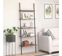 vidaXL Scaffale Pendente 5 Livelli Marrone Scuro e Nero 64x34x185,5 cm