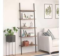 vidaXL Scaffale Pendente 5 Livelli Marrone Scuro e Nero 64x34x185,5 cm