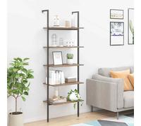 vidaXL Scaffale Pendente 5 Livelli Marrone Scuro e Nero 64x35x185 cm