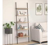 vidaXL Scaffale Pendente 5 Ripiani Marrone Chiaro e Nero 64x34x185,5cm