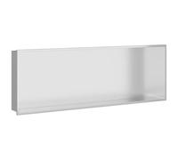 vidaXL Scaffale per Il Bagno Niche da Doccia, Design Moderno, Attacco Rettangolare, Accessorio per ristrutturazioni in Acciaio Inox, ottimizza Lo Spazio