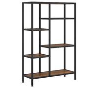 vidaXL Scaffale per Libri 80x30x120 cm Acciaio e Legno Multistrato