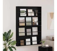 vidaXL Scaffale per riviste 2 pcs Rovere Nero 100 x 12 x 70 cm