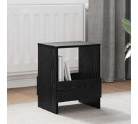 vidaXL Scaffale per riviste 2 pcs Rovere Nero 35 x 30 x 45 cm