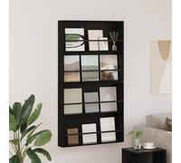 vidaXL Scaffale per riviste 2 pcs Rovere Nero 80 x 12 x 70 cm