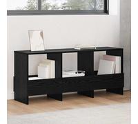 vidaXL Scaffale per riviste Rovere Nero 102 x 30 x 45 cm