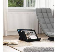 vidaXL Scaffale per riviste Rovere Nero 53 x 40 x 28.5 cm