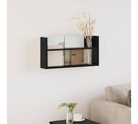 vidaXL Scaffale per riviste Rovere Nero 60 x 12 x 30 cm