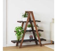 vidaXL Scaffale pieghevole con lo scaffale Marrone 79.5 x 35 x 112 cm