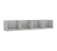 vidaXL Scaffale Porta CD a Muro Aperto Robusto Elegante Moderno Espositore Decorativo Porta Libri Libreria Grigio Cemento 100x18x18cm in Truciolato