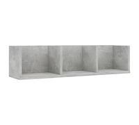 vidaXL Scaffale Porta CD a Muro Aperto Robusto Elegante Moderno Espositore Decorativo Porta Libri Libreria Grigio Cemento 75x18x18 cm in Truciolato