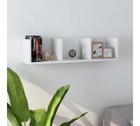 vidaXL Scaffale Porta CD a Parete Bianco 75x18x18 cm in Legno Multistrato