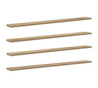 vidaXL Scaffale rettangolare in rovere artigianale 100 x 10 x 1,5 cm, set da 4, in legno ingegnerizzato. Solo per uso interno, stile moderno, con struttura pratica e ripiani spaziosi.